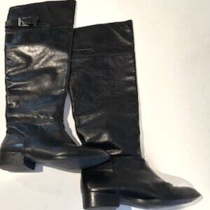 Michael Kors Black Greenwich Leather Riding Boot
